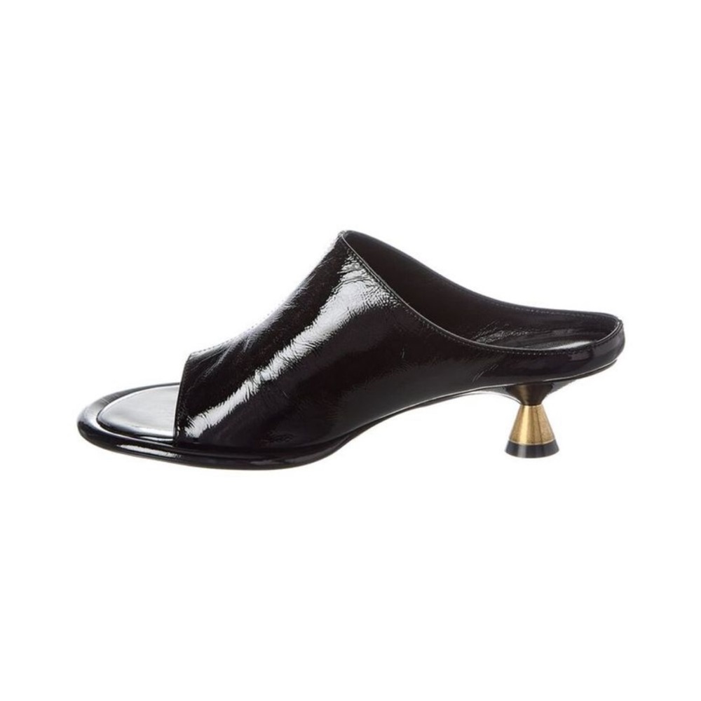 KHAITE Watts Patent Sandal Black Size 38.5